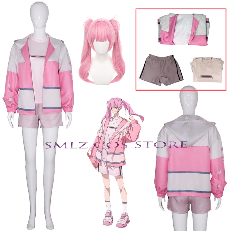 

Li Tianchen Tianxi Cosplay Anime Arrogant Link Click Costume Pink Uniform Wig Party Activity Role Play Outfit for Women