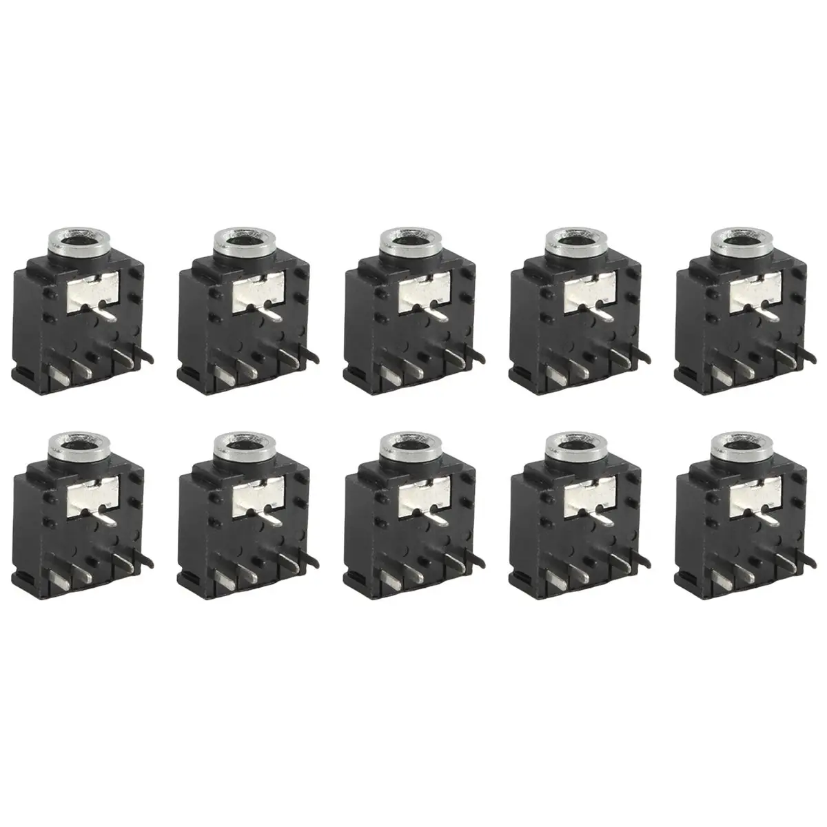 【A01R~】 10 Pcs 5 Pin PCB Mount Female 3.5mm Stereo Jack Socket Connector