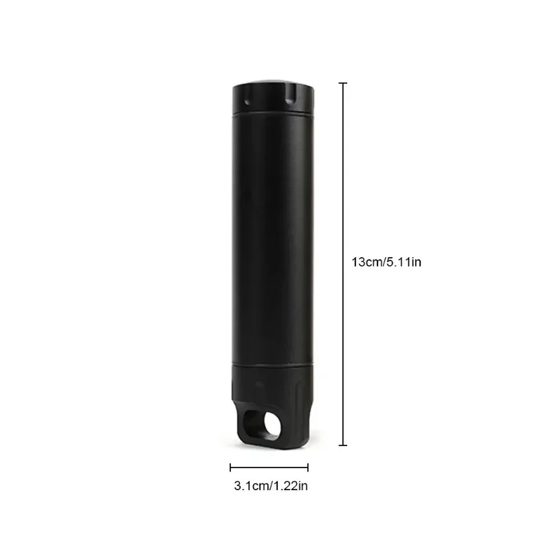 Outdoor Portable Waterproof Capsule Seal Bottle Aluminum Alloy Outdoor Survival Pill Box Multifunctional Container