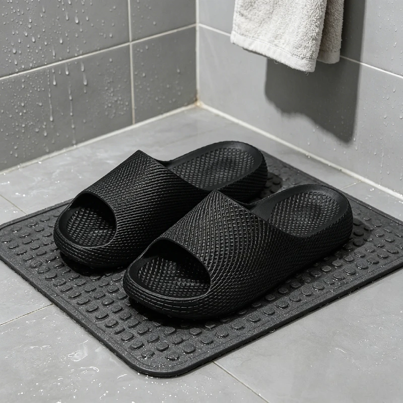 

Indoor Slippers Men Thick Bottom Slides Men Slippers New Summer Breathable Home Fashion Walking Shoes Men Chanclas De Hombre