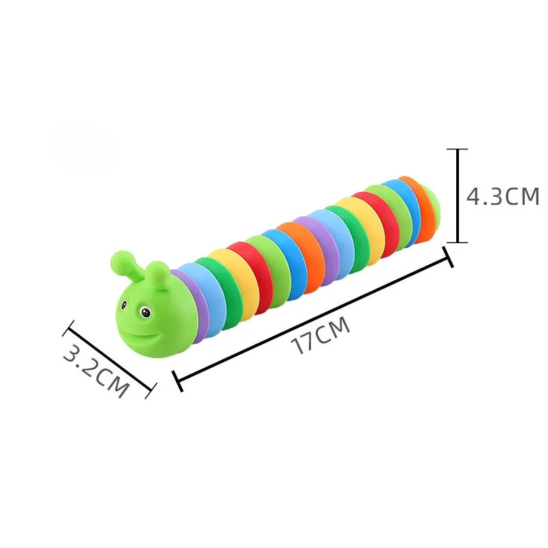 Sensory Fidget Worm Toys Relief Anti-ansia Caterpillar Slug Fidget Toys for Kids rilassante Crawling Slug Toys antistress