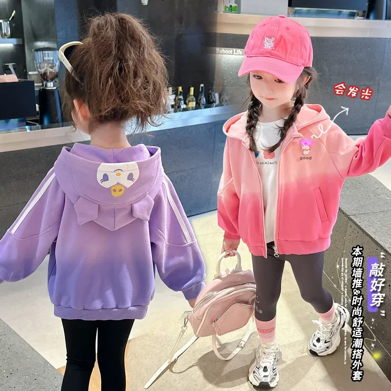 Chaqueta Sweet Ins My Melody Kawaii Sanrio Anime moda suave lindo dibujos animados Casual niños abrigo ropa regalos encantadores para niños