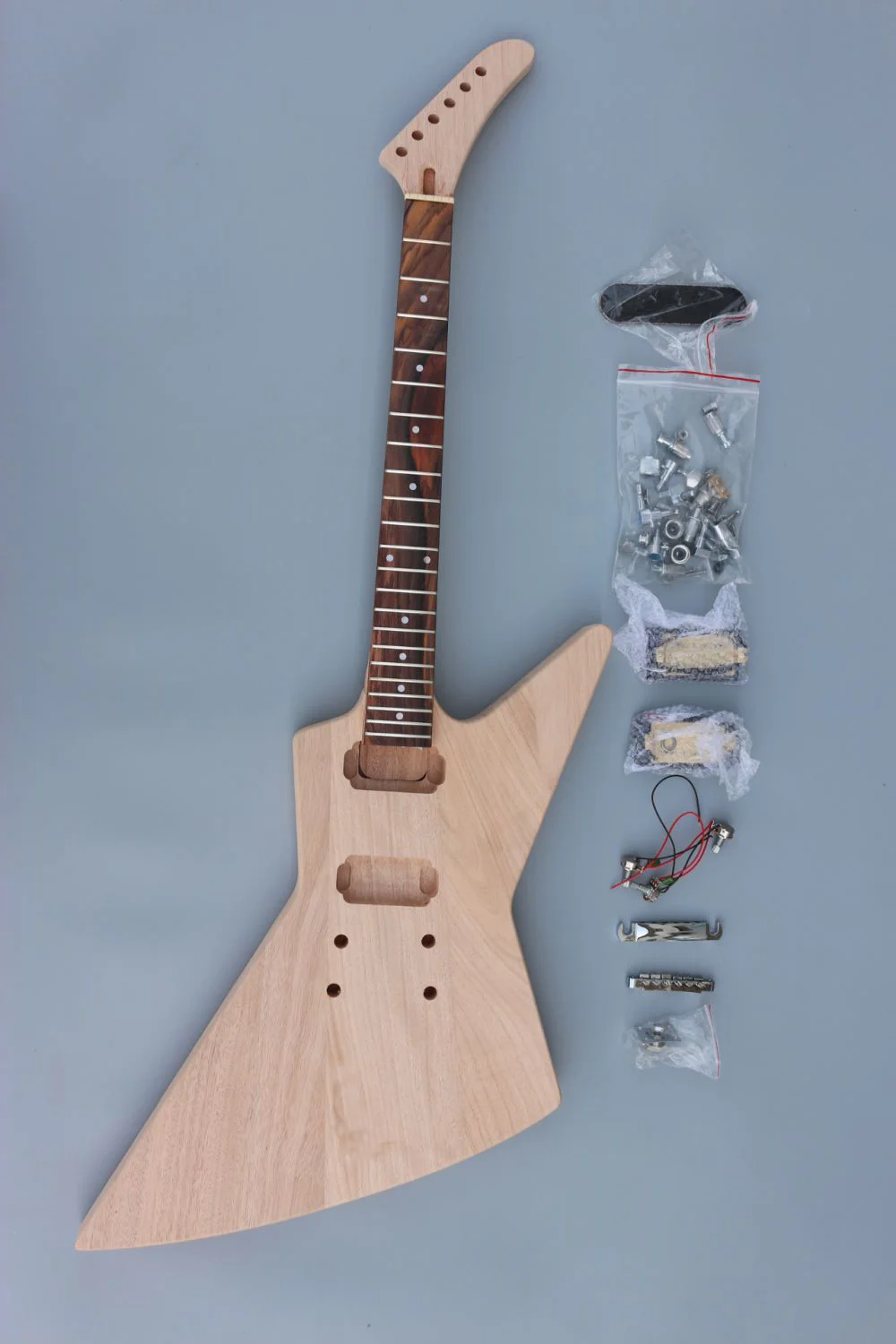 1Set guitar Kit Guitar neck 22fret Guitar Body Banana Head Dot Inlay Set in Heel TZ45