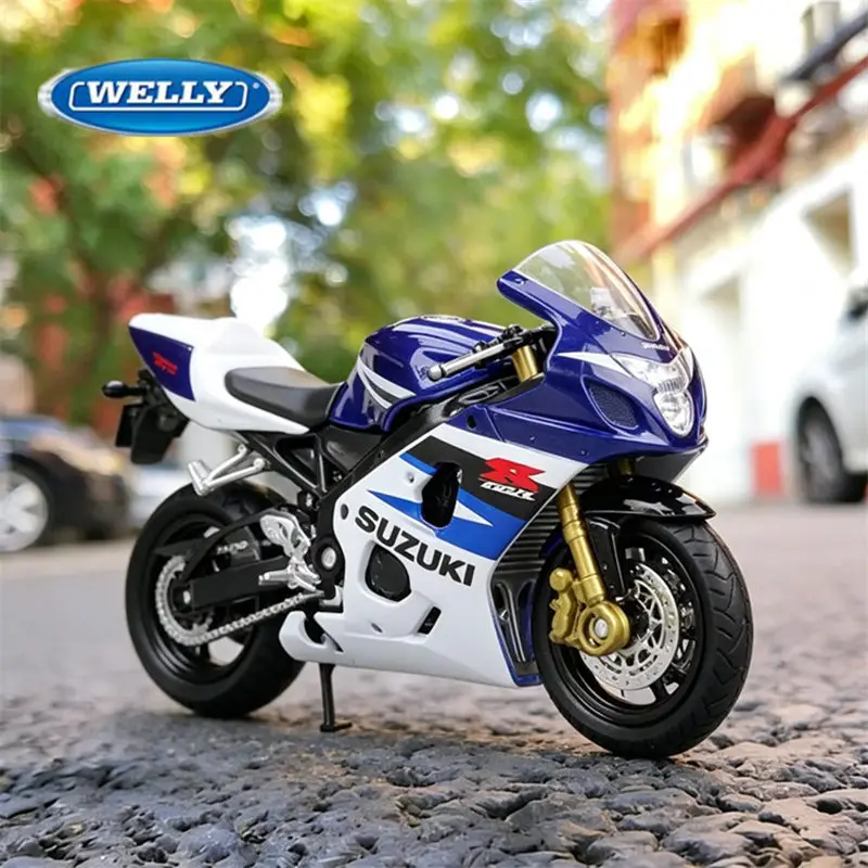 

Welly 1:18 SUZUKI GSX-R750 Alloy Sports Motorcycle Model Diecast Metal Street Road Racing Motorcycle Model Simulation Kids Gift