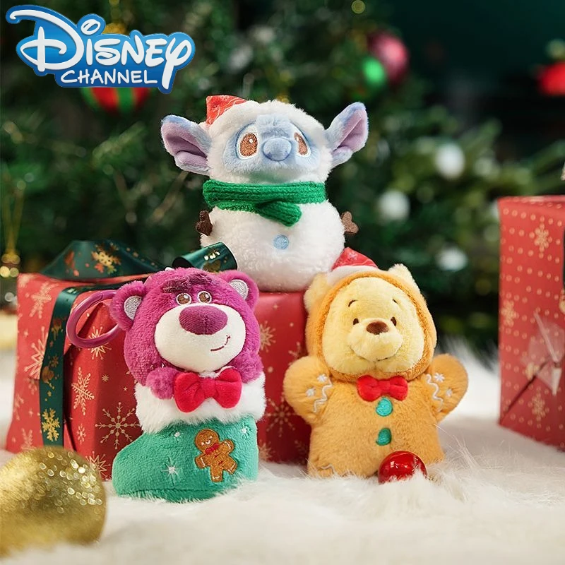 

Disney Christmas Stich Pendant Kawaii Anime Printed Embroidery Accessories Plush Doll Men's and Women's Decorative Gifts