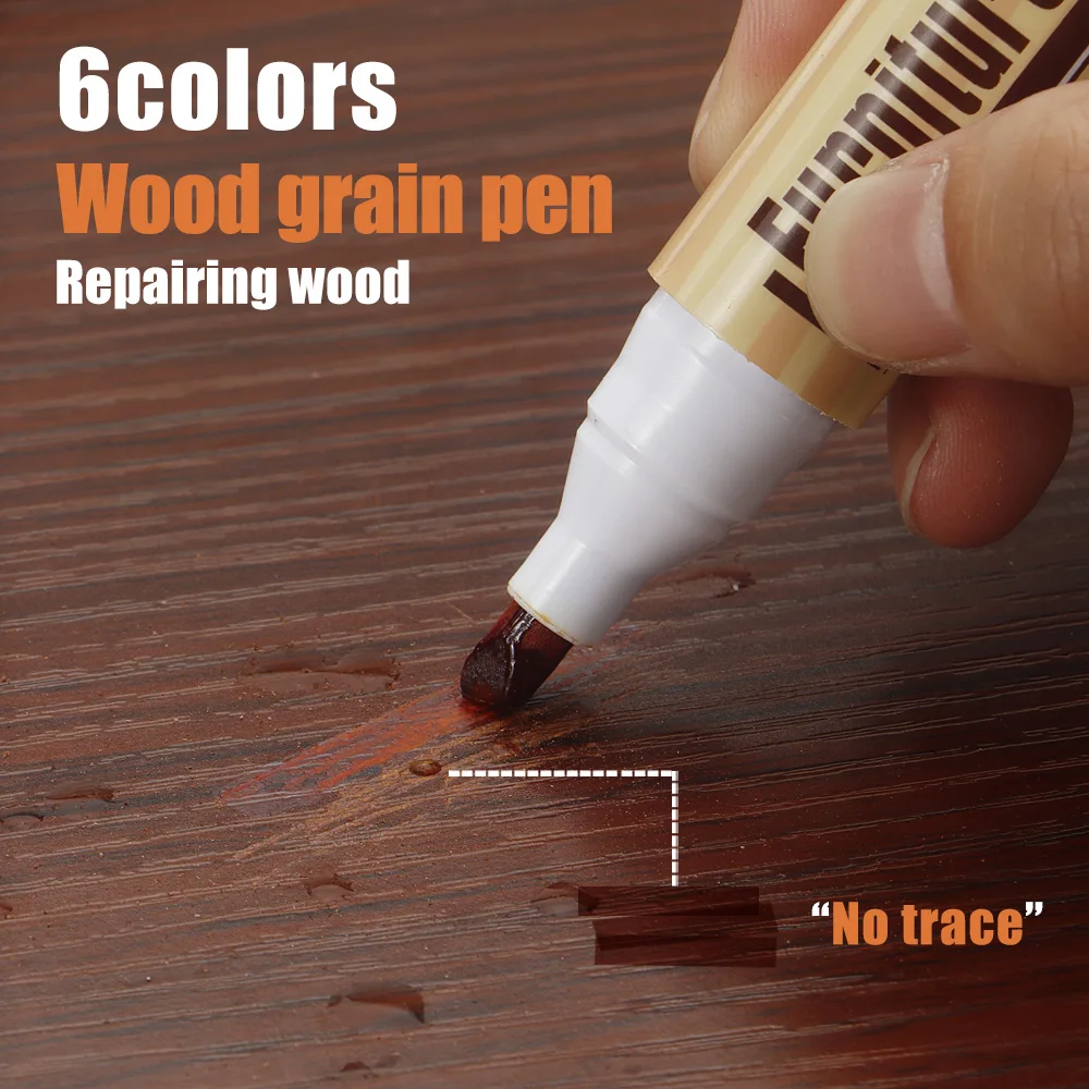 6 ألوان الأثاث الخشبي إصلاح علامات الطلاء استعادة الأثاث خمر الأرضيات الخشبية إصلاح الجدول ل خشب القيقب البلوط إلخ