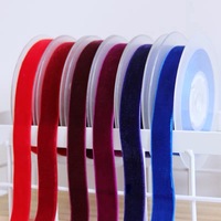 6/9/15/25mm Single Face Velvet Ribbon for Handmade Gift Bouquet Wrapping Supplies Home Party Decoration Christmas Velvet Tape