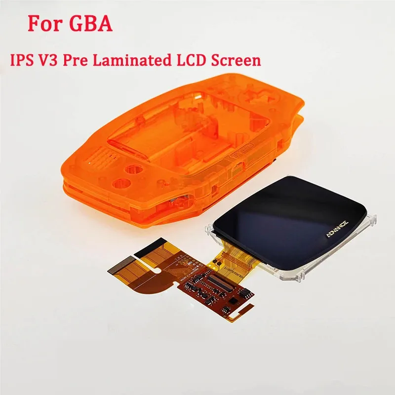 

IPS V3 Pre Laminated Screen LCD Shell Kits for Gameboy Advance for GBA IPS LCD Screen Kits 15Levels Brightness with Housing Shel