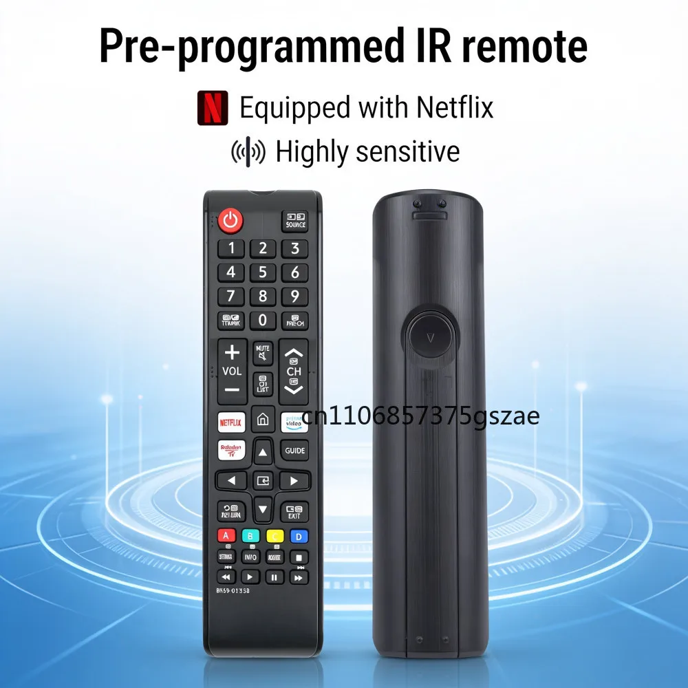 Universal Remote Control for Samsung Smart Tv, Control Replacement Fit for 4K Uhd Qled Hdtv Led Tvs, with Hulu Netflix Primevide