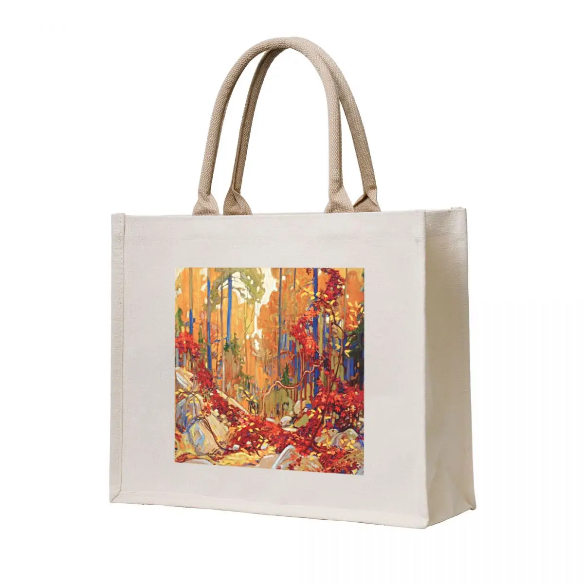 

Autumn’s Garland (1915) by Tom Thomson. Tote Bag Women's shopper bag canvas tote bag Portable shopping