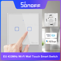 SONOFF T2EU 433Mhz RF WiFi Touch Wall Switch Time Schedule Smart Scene via eWeLink Remote Voice Control with Alexa Google Home