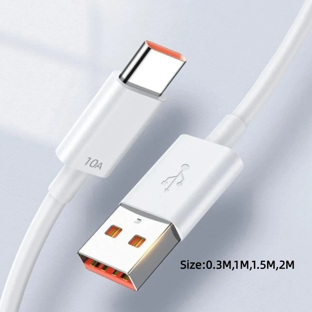 New USB Type C Cable 120W 10A 10A Fast Charging Wire Mobile Phone USB Charging Cable Data Cable Cord for Huawei Samsung