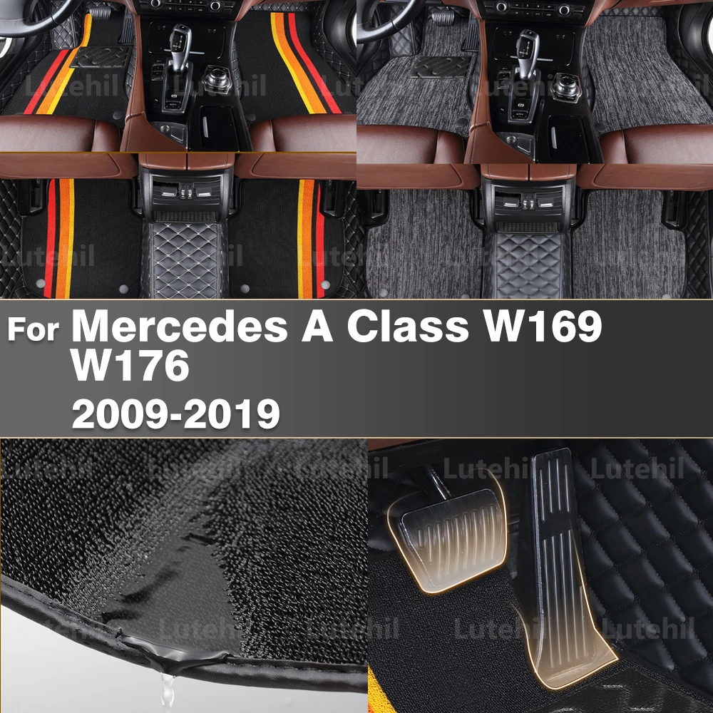 

Для Mercedes Benz A class W169 W176 2009-2019 автомобильные коврики на заказ автомобильный ковер чехол аксессуары для интерьера защитная накладка