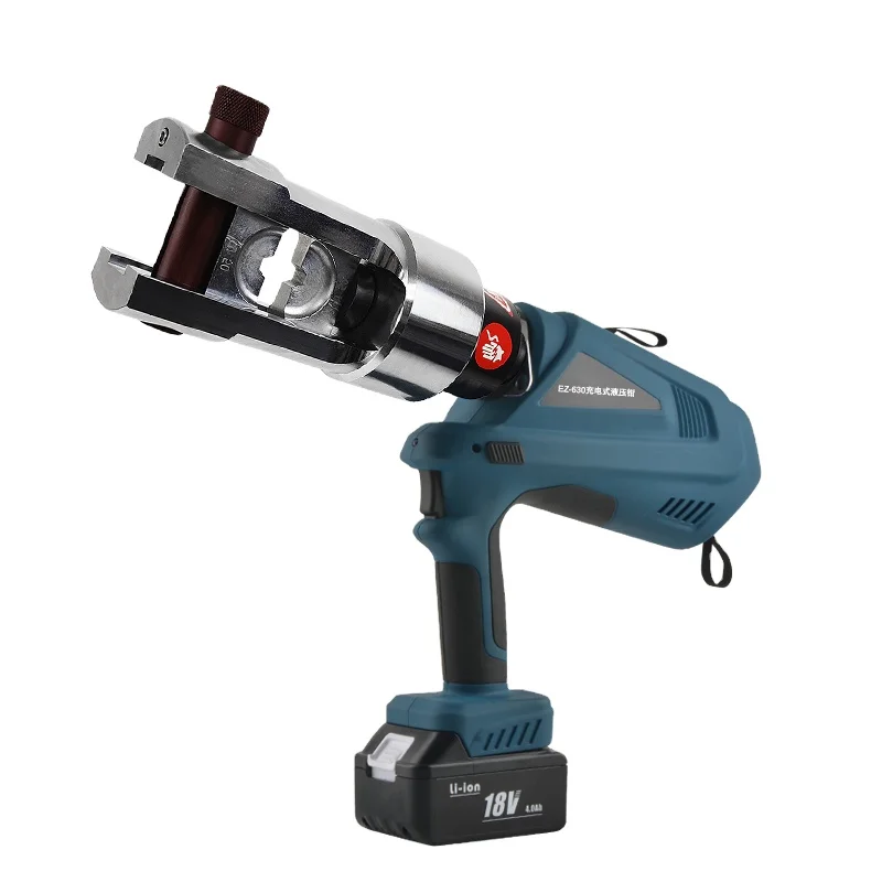 

EZ-630 Инструмент для обжима аккумуляторов с электроприводом, 18-тонный щипцы для аккумуляторов, гидравлические плоскогубцы для кабеля Cu Al 25-630 кв. мм