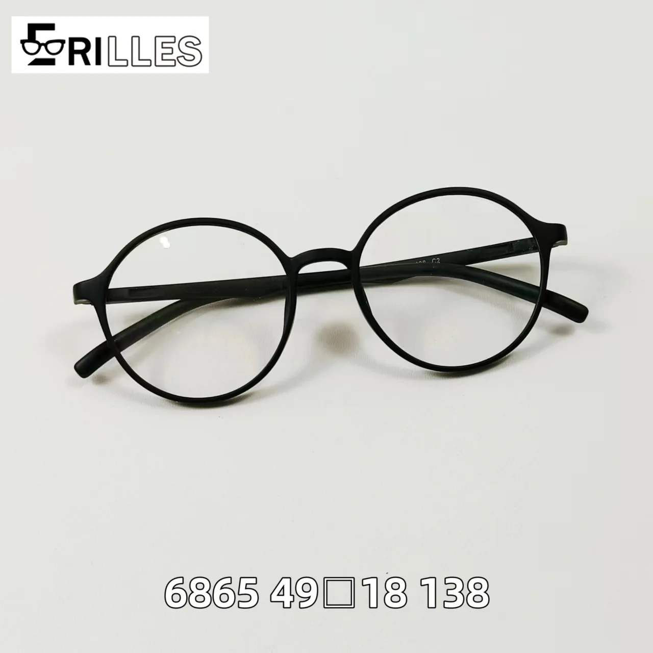 

9g Ultra Lightweight TR90 Eyeglasses, Round Retro Optical Frame, Flexible & Durable for Daily Reading and Essential Use