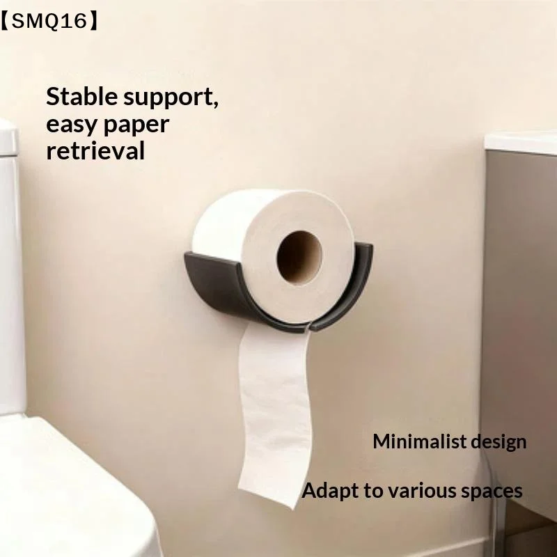 Creative Wall Mounted Waterproof Black Toilet Paper Holder Easy Install For Bathroom Decor【SMQ】 view 3