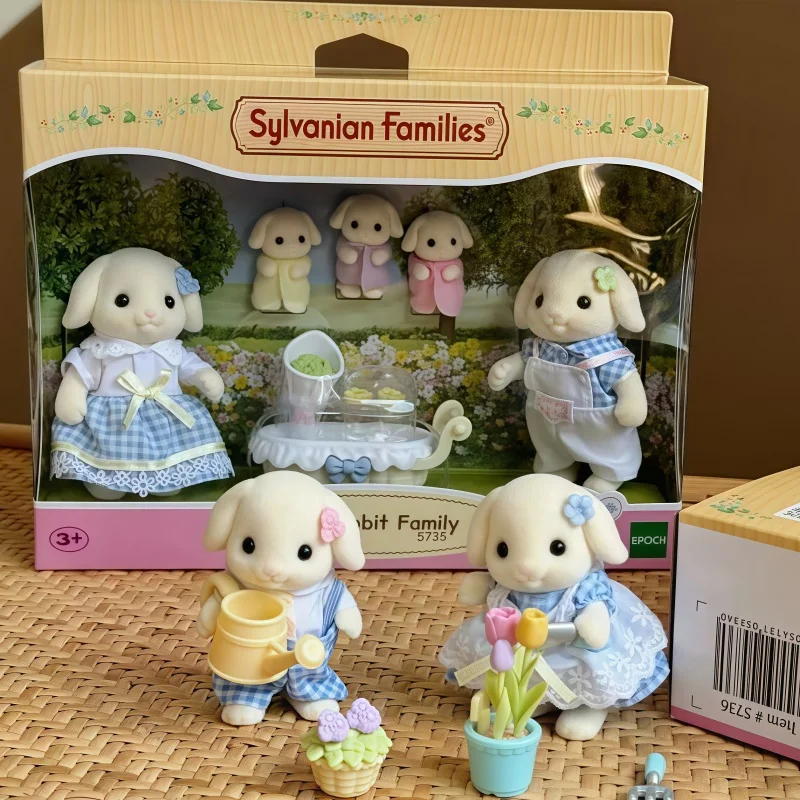 Anime Sylvanian Families Figuren Highbranch Giraffe Dierenset Babyset Pop Figuren Kamer Ornamenten Kerst Massaal Speelgoed Cadeau