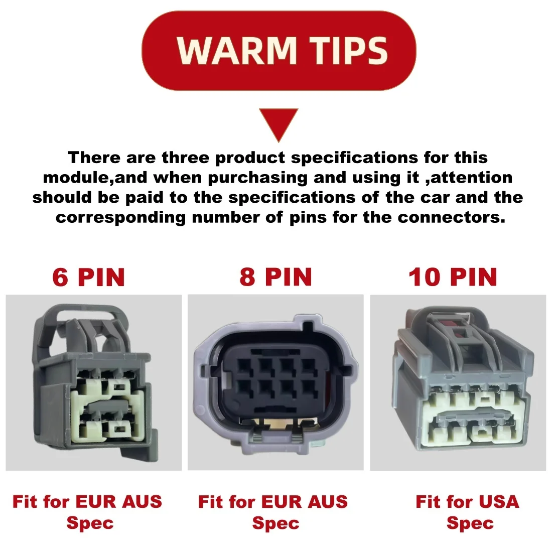 6-Pin 8-Pin sequentielles Rücklicht-Blinker-Adaptermodul Bremslicht-Sequenzer für Ford Mustang 2015-2024 EUR AUS Spezifikation – Detail 6