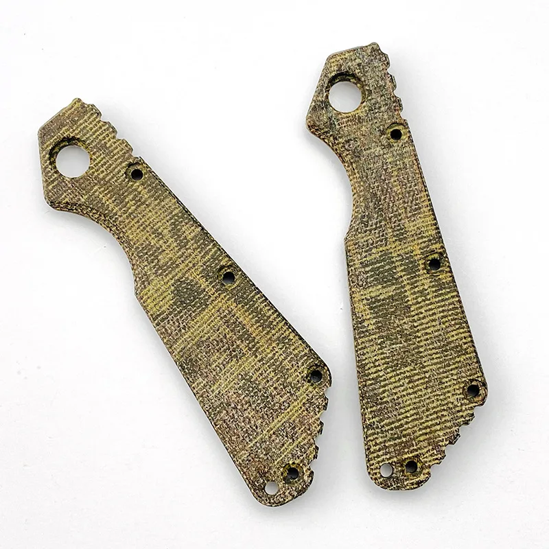 ナイフ亜麻マイカルタハンドルパッチスケール本物のストライダー SMF 旧バージョンナイフ DIY メイキングパッチ