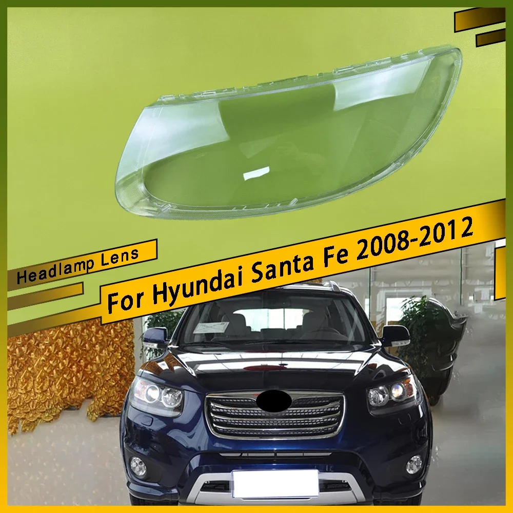 

For Hyundai Santa Fe 2008 2009 2010 2011 2012 Headlamp Light Case Transparent Lampshade Lamp Shell Headlight Lens Glass Cover