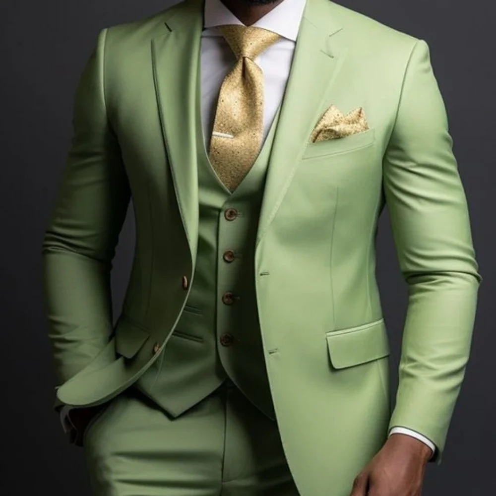 

New Fashion Notch Lapel Men's Suit 3 Piece Formal Wedding Tuxedo Groom Customized XS-6XL Suit Fashion Party Suits for Men 2025