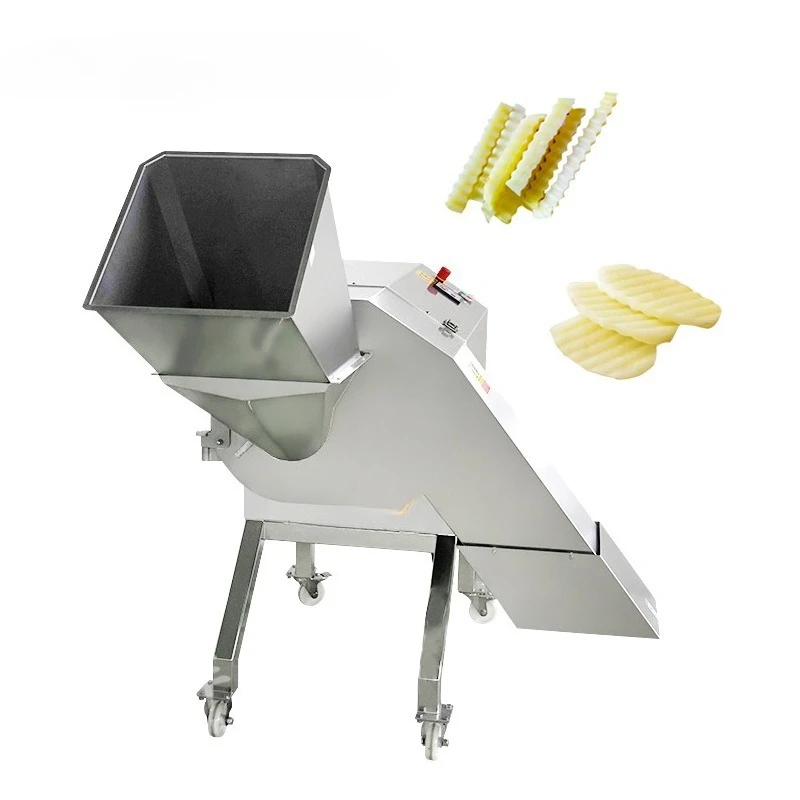 Automatic 800kg/h Vegetable & Fruit Slicer Dicing Machine with Motor for Bakery and Flour Mill French Fries Cutter