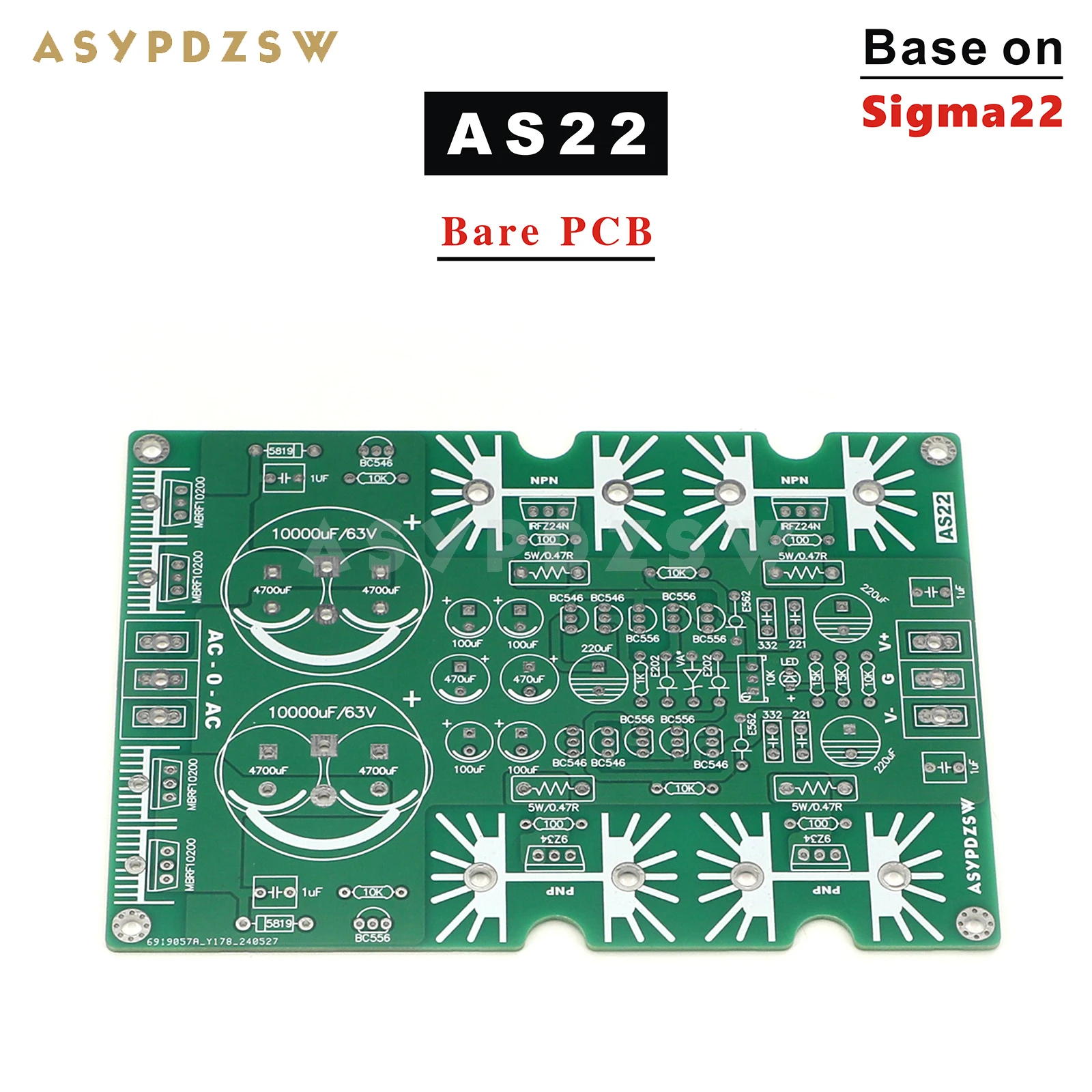 AS22 Series regulated servo Linear regulated Power supply Bare PCB Base on Sigma22 circuit PSU