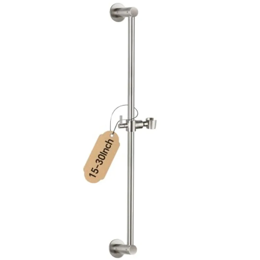 

Регулируемая направляющая штанга для душа с держателем для ручной лейки, настенное крепление - Цельнометаллическая направляющая штанга для душа, совместимая с ванной комнатой D