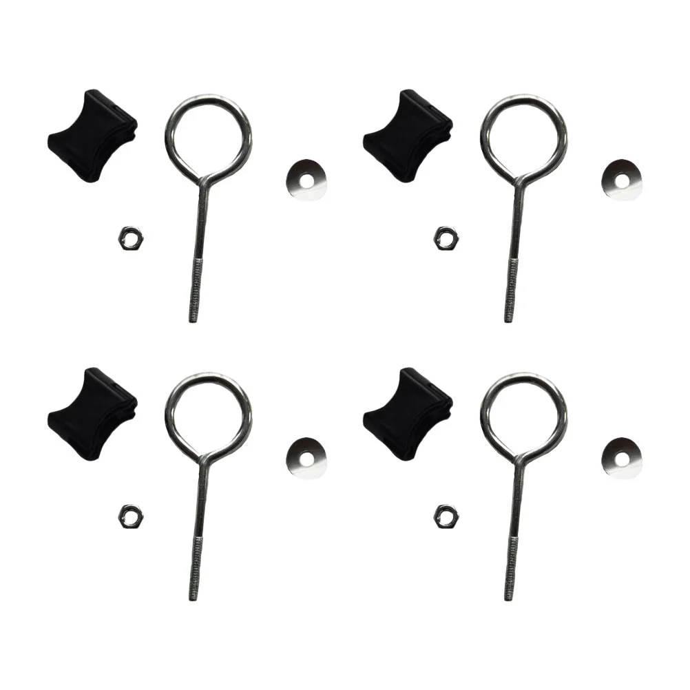 4 Pcs Galvanized Steel Circle Screws for Kids Trampoline Safety Professional Installation Replaceable Nuts