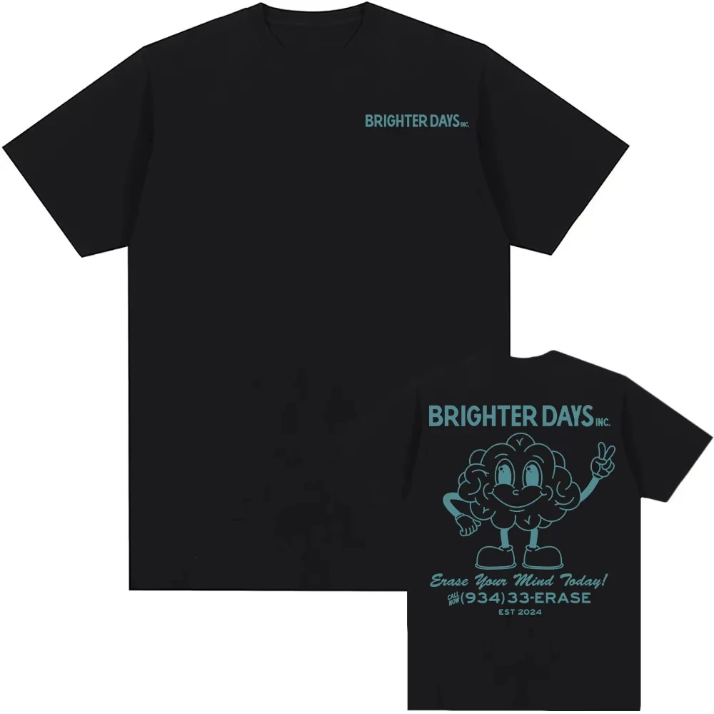 Brighter Days 934-33-ERASE Print T-Shirt Cotton Summer Tees Ariana Grande Eternal Sunshine Album Graphic T Shirt for Men Women