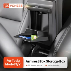 For Tesla Model 3 Model Y 2022 2023 Center Console Armrest Magnetic Hidden Storage Box Organizer Box Car Accessories