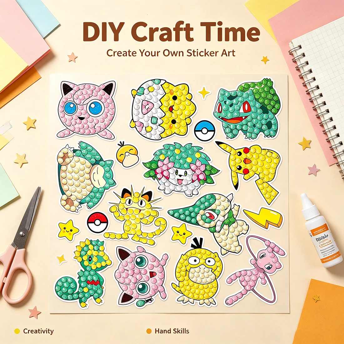 Zestaw naklejek do samodzielne – Art Craft Ideas For Kids recenzja i cena