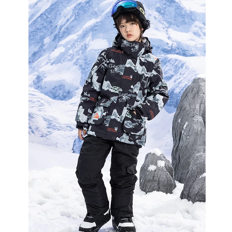 

Children's Snow Suit, Snowboarding Clothing, Waterproof, Breathable, Winter Costumes, Sports Wear, Brand, Boy or Girl, 10K