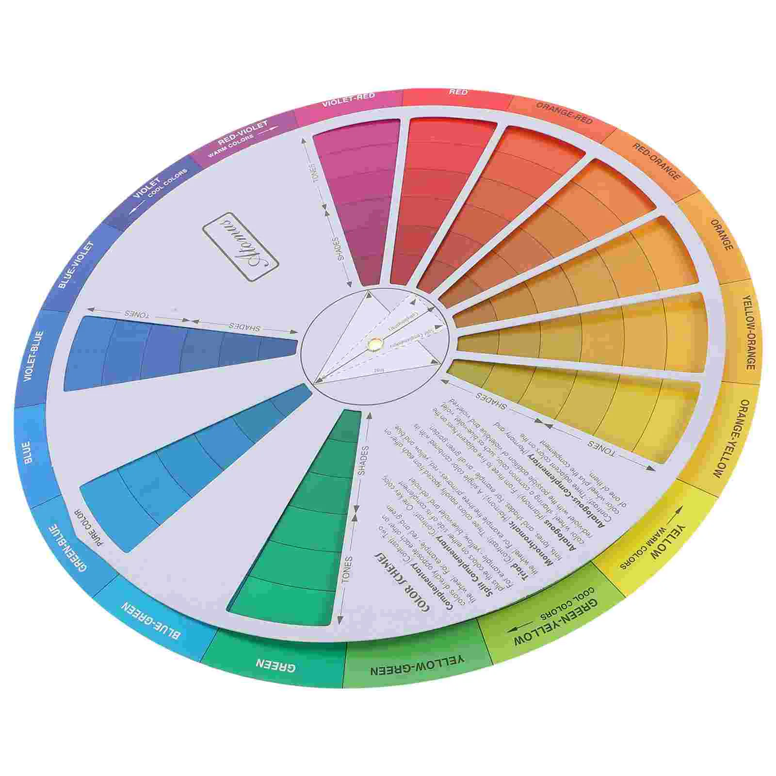 Creative Color Wheel Color Learning Rotation Wheel Color Board Chart Mixed Color Guide Tool for Woman Man