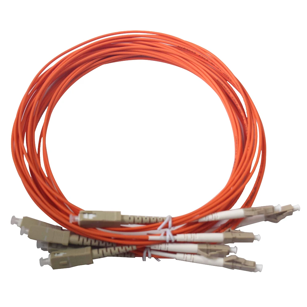 5pcs/lot 62.5/125um OM1 Multimode Simplex 2.0mm 2 Meters SC/UPC to LC/UPC MM simplex Fiber Optic Patch Cord