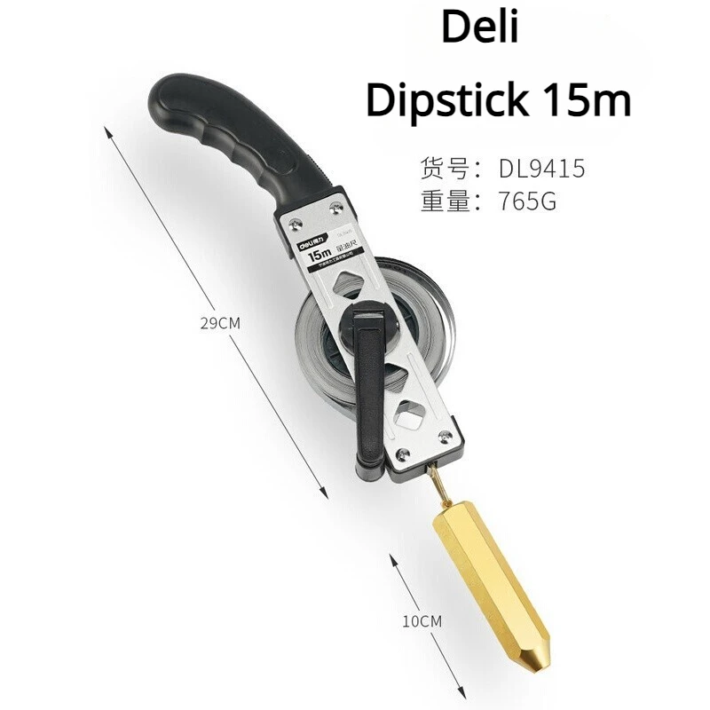 Deli Edelstahl Erdöl Tiefen mess lineal, Lineal rahmen aus Aluminium legierung, Bohrkopf-Explorations messung aus reinem Kupfer