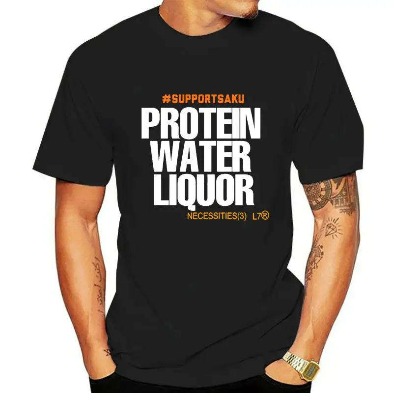 SAKU KAZUSHI SAKURABA PROTEIN WATER LIQUOR - T SHIRT Tee Black All Size