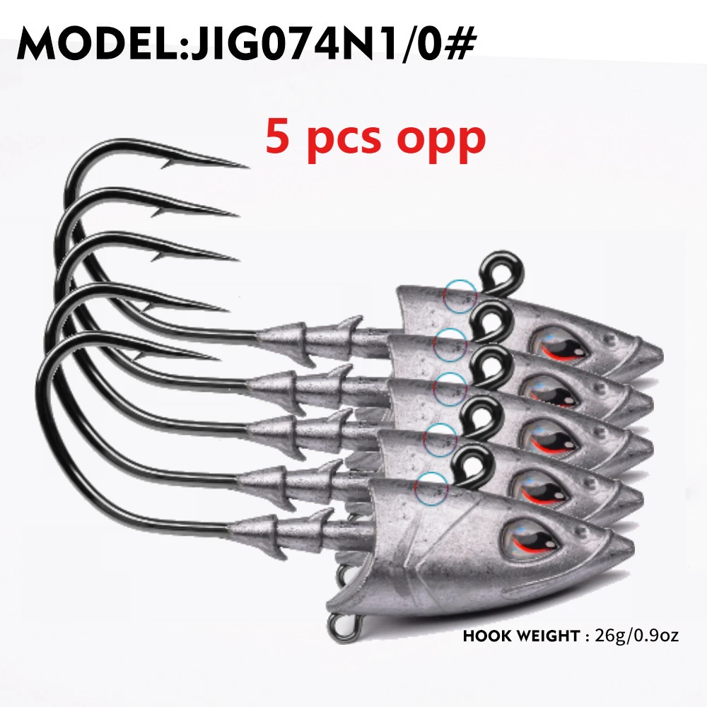 Billings 3D Eyes Jig Head 26-52g Hochkarbon-Stahl Weichköder und Jigköpfe Angelhaken für Swimbait Jig Head Angelhaken – Detail 13