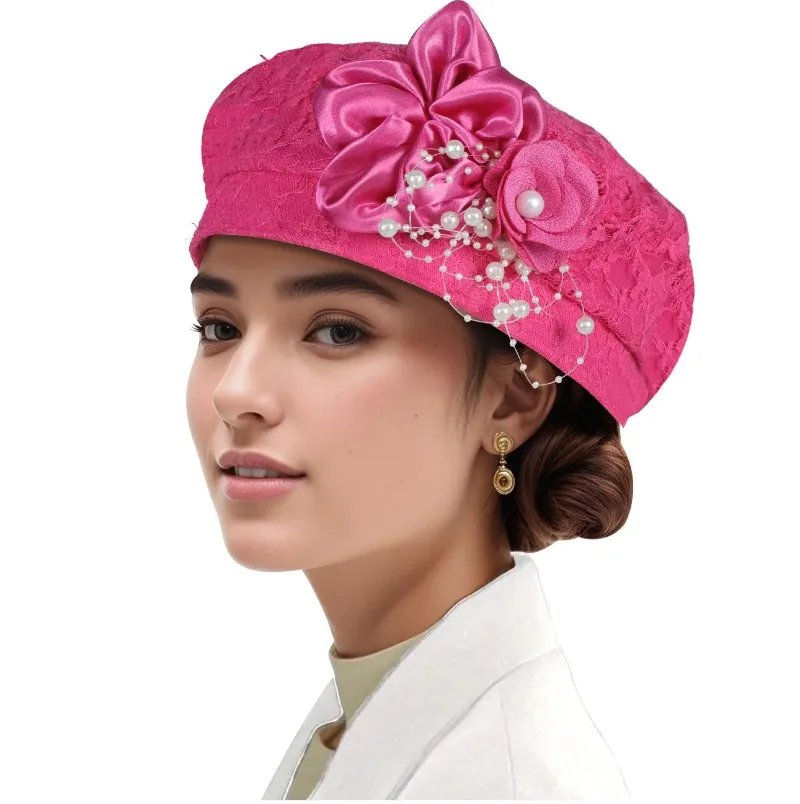 

Африканский головной убор, модная летняя осенняя африканская шляпа-тюрбан для женщин, церковный мягкий берет, кепки для вечеринки, повседневная повязка на голову