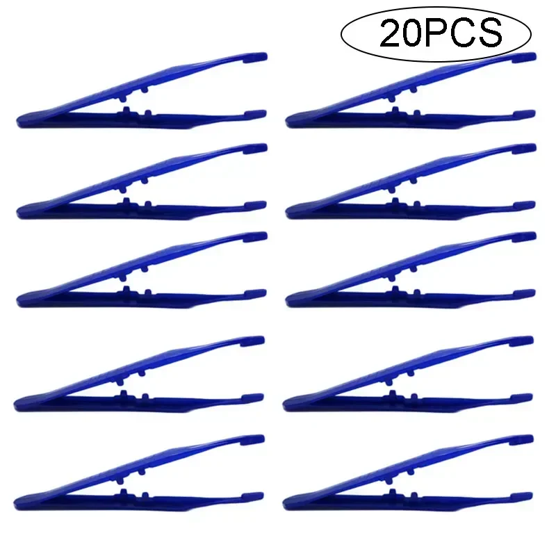 20Pcs Disposable Tweezers Medical Beads Small Plastic Forceps Tweezers Makeup Clips DIY Crafts Jewelry Making Precision Tweezer