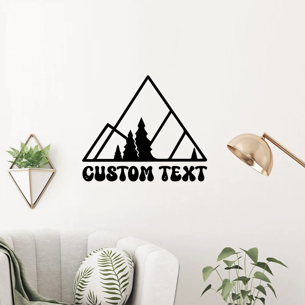 1PC Diy Forest Customized Text Art Sticker Waterproof Wall Stickers For Door Decor Waterproof Wall Art Decal