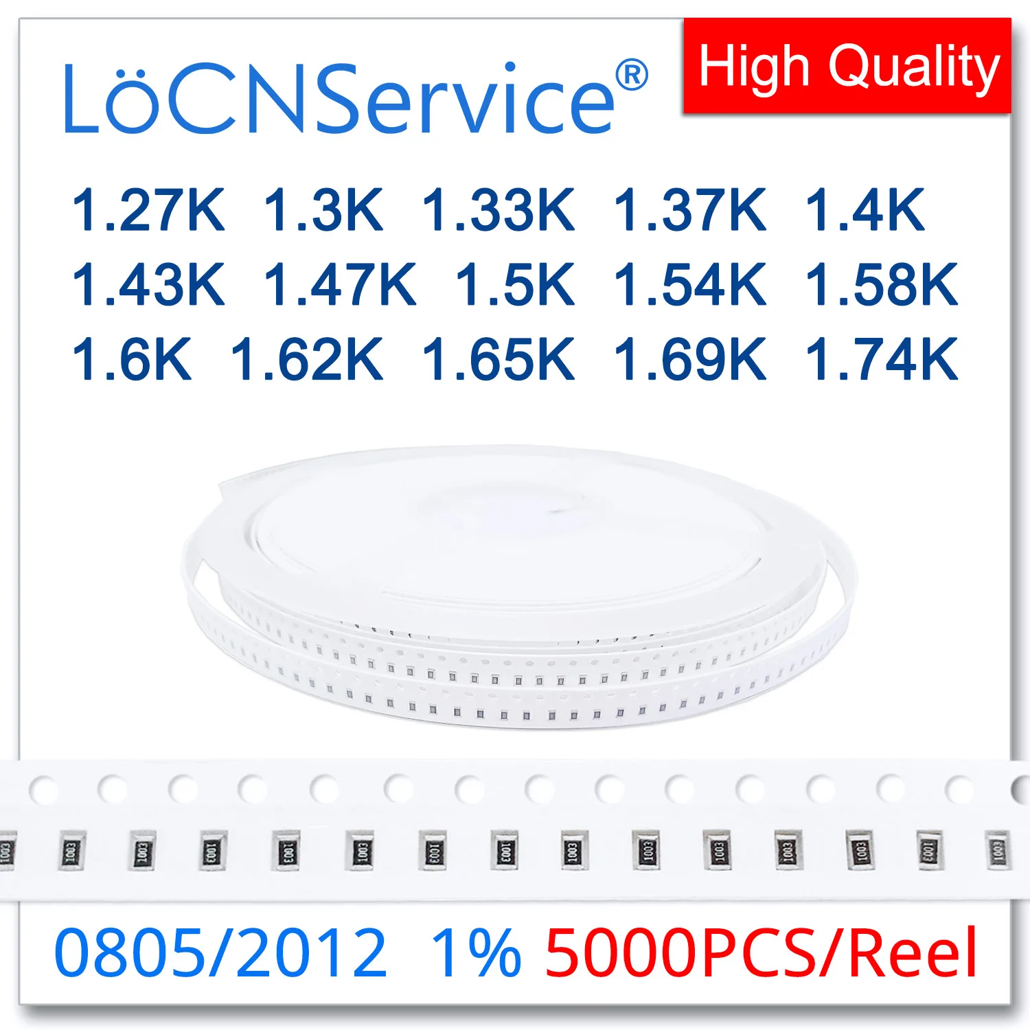 

Резистор LoCNService 0805, 1%, 5000 шт., 1,27 K, 1,3 K, 1,33 K, 1,37 K, 1,4 K, 1,43 K, 1,47 K, 1,5 K, 1,54 K, 1,58 K, 1,6 K, 1,62 K