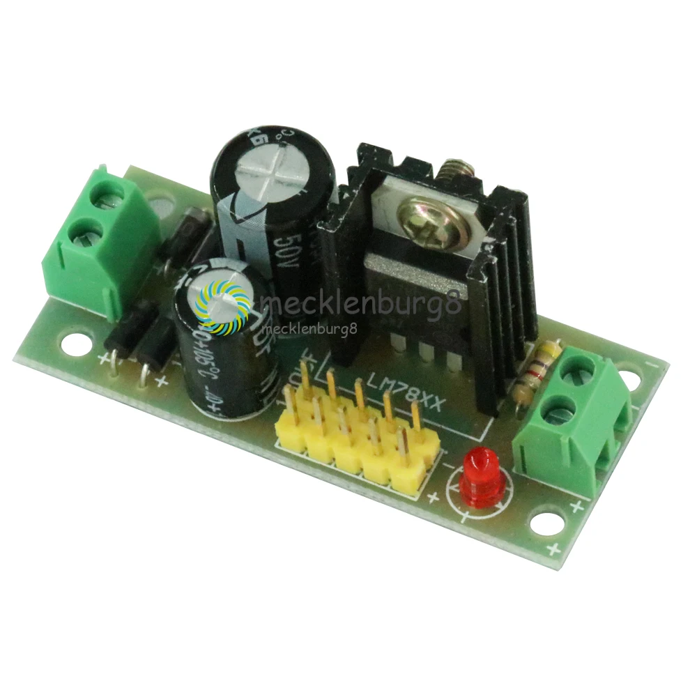 

LM7805 L7805 Step Down Converter 7.5 V-20 V to 5 V Controller Buck Power Supply Module for Arduino