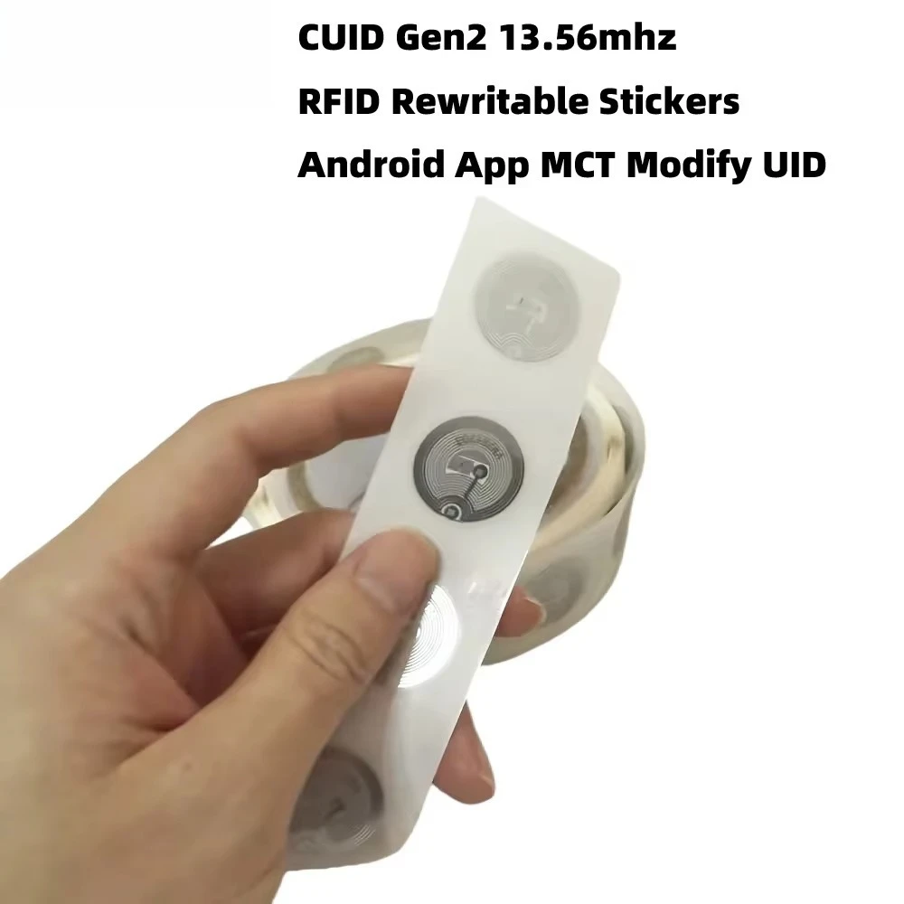 Etiqueta Eletrônica CUID Gen2, Chave Inteligente Regravável, Token de Clonagem NFC, ISO14443, Adesivo IC Mutável, Réplica de Crachá RFID 13,56Mhz