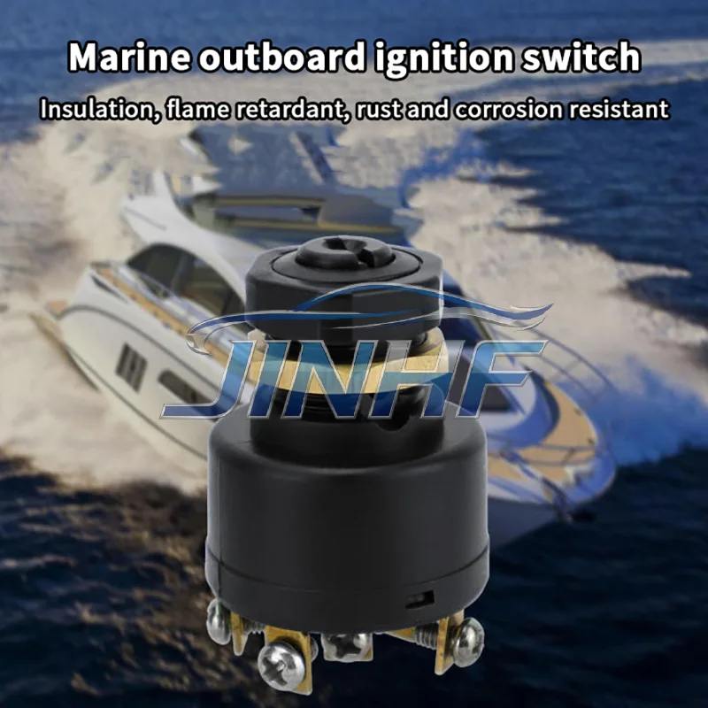 

12 В 3-позиционный переключатель зажигания и стартера с 2 клавишами для подвесных двигателей Mariner & Mercury с электрическим дросселем, нажимным дросселем