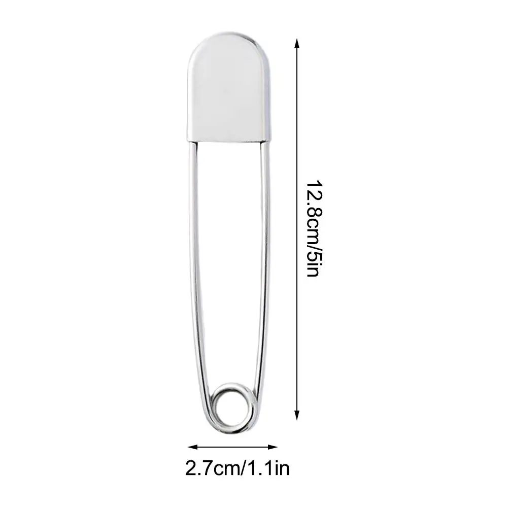 Large Size Stainless Steel Safety Pin 1Pcs 12.8cm DIY Sewing Tools Accessory Needles Wrapped Safety Pins For Fixing Files