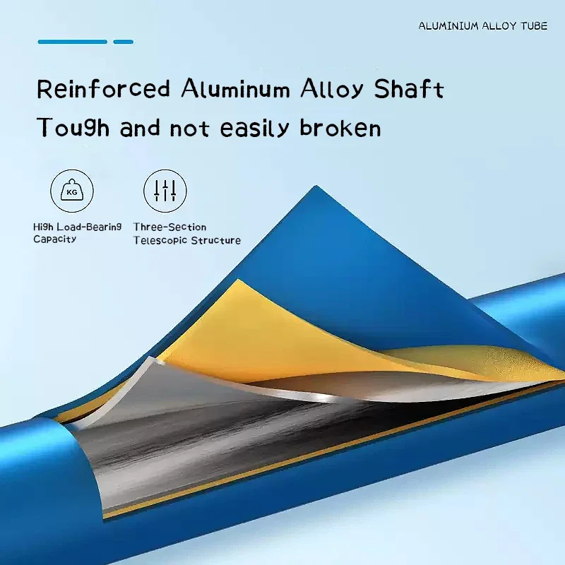 مع قفل خارجي خفيف للغاية من سبائك الألومنيوم بثلاثة أقسام تلسكوبية قابلة للتعديل في الهواء الطلق عصي المشي لمسافات طويلة للأطفال #3