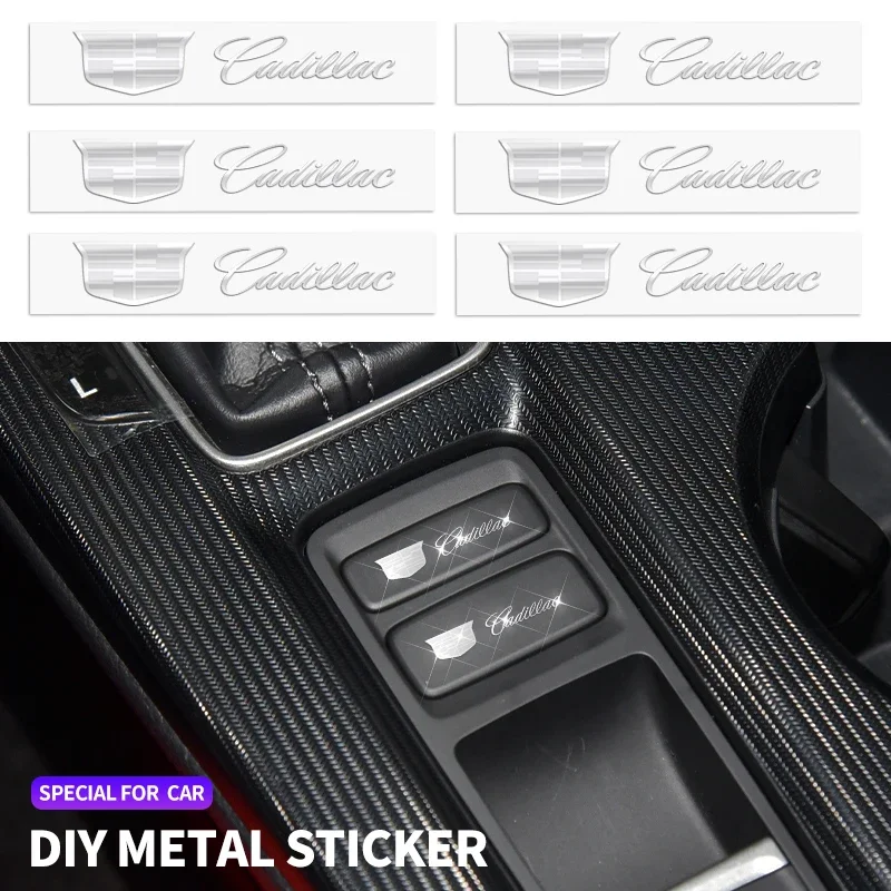 Autocollants de décoration intérieure de voiture en métal 3D, badges de style automobile pour Cadillac Escalade CTS ATS SRX STS XT5 XT4 XT6 XTS CT4