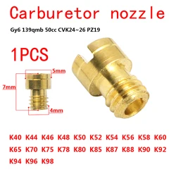 1 PCS For M4 GY6 49cc 50cc 80cc 100cc 125cc CVK 24 26 PZ19 Carburetor Carb Main Jet 139QMB 139QMA 40#-98#