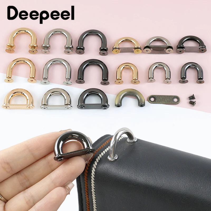 

4/10Pcs Metal D Ring Arch Bridge Buckle Bags Strap Connect Hook Handbag Chain Clips Clasp Decor Handle DIY Hardware Accessories